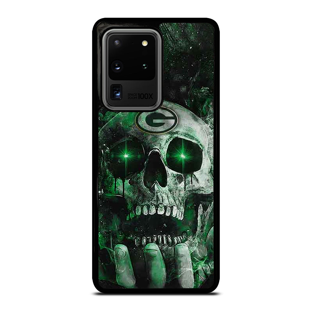 Green Bay Skull On Hand Samsung Galaxy S20 Ultra / S20 Ultra 5G Case