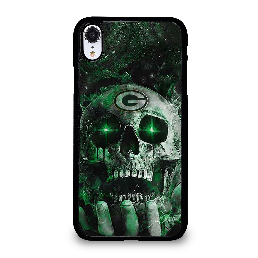 Green Bay Skull On Hand iPhone XR Case