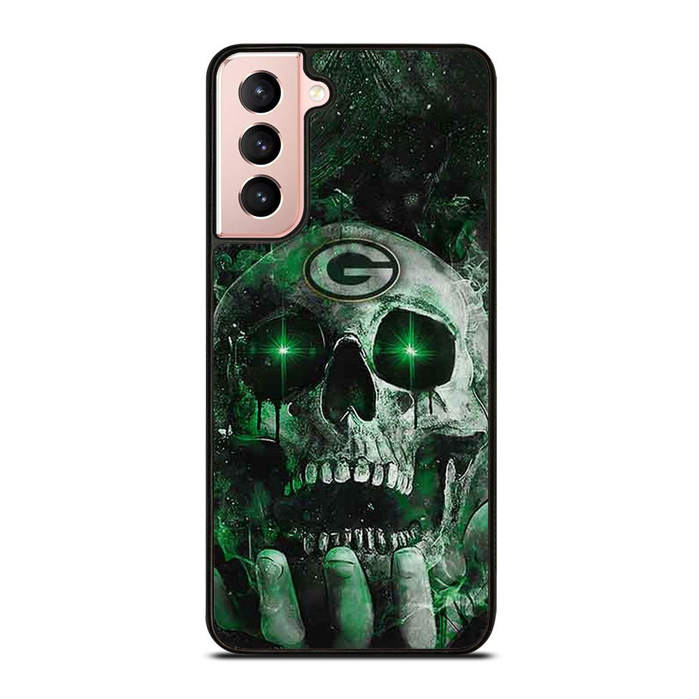 Green Bay Skull On Hand Samsung Galaxy S21 5G Case