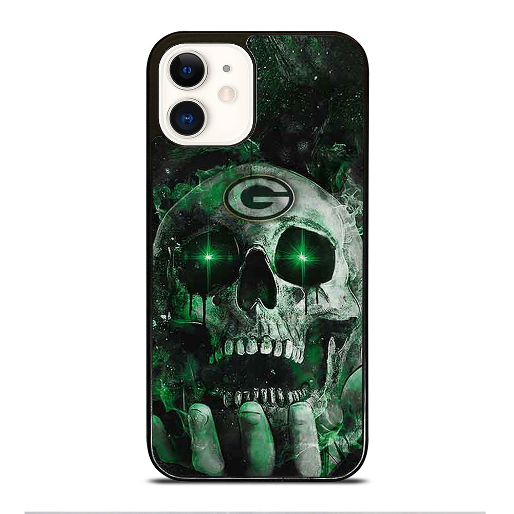 Green Bay Skull On Hand iPhone 12 Case