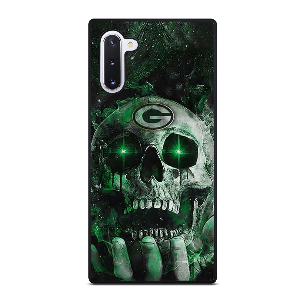 Green Bay Skull On Hand Samsung Galaxy Note 10 Case