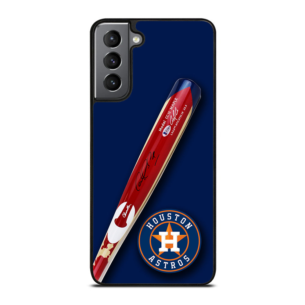 Houston Astros Correa's Stick Signed Samsung Galaxy S21 Plus 5G Case