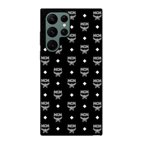 MCM Worldwide Black Wallpaper Samsung Galaxy S22 Ultra 5G Case