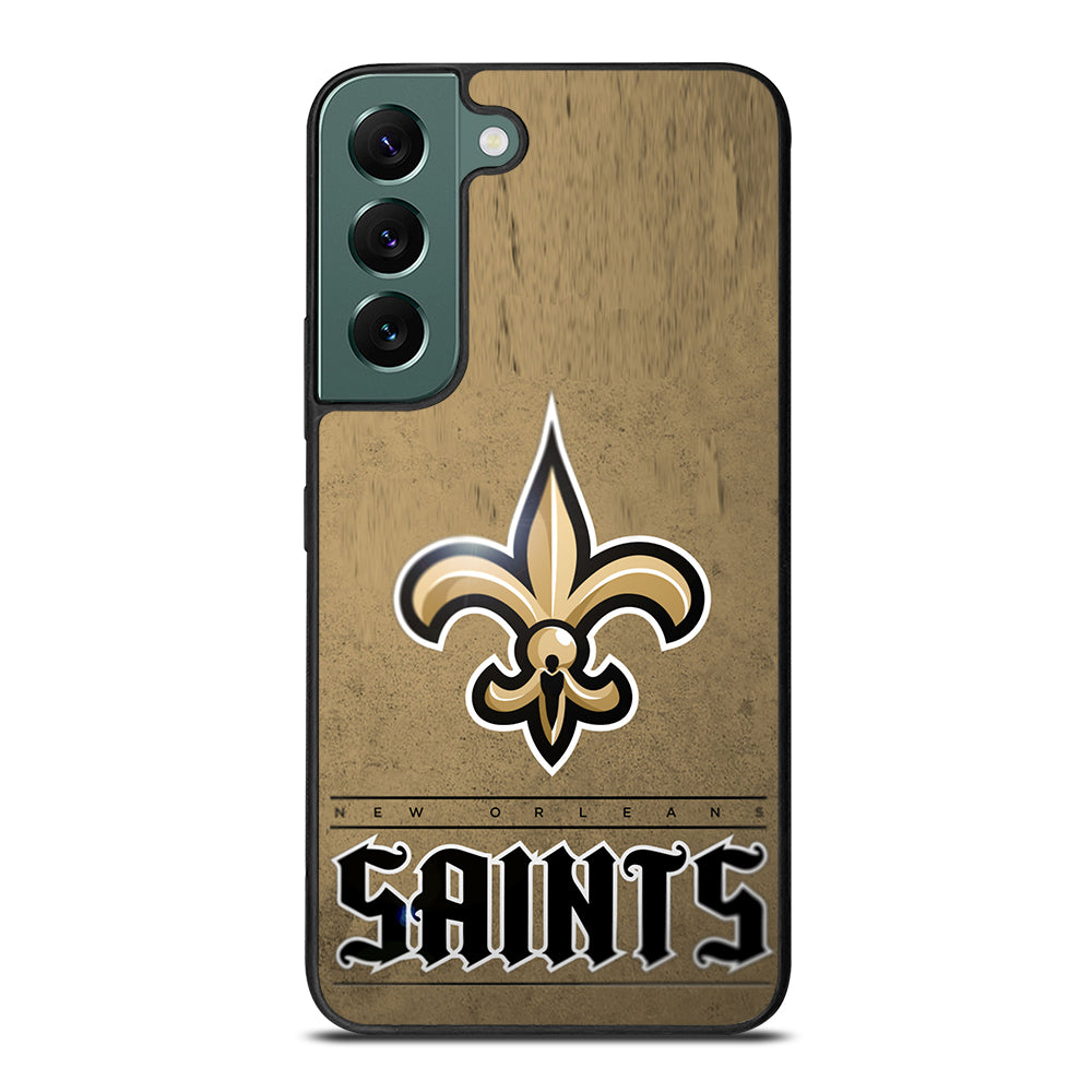 NEW ORLEANS SAINTS LOGO AND BACKGROUND Samsung Galaxy S22 5G Case