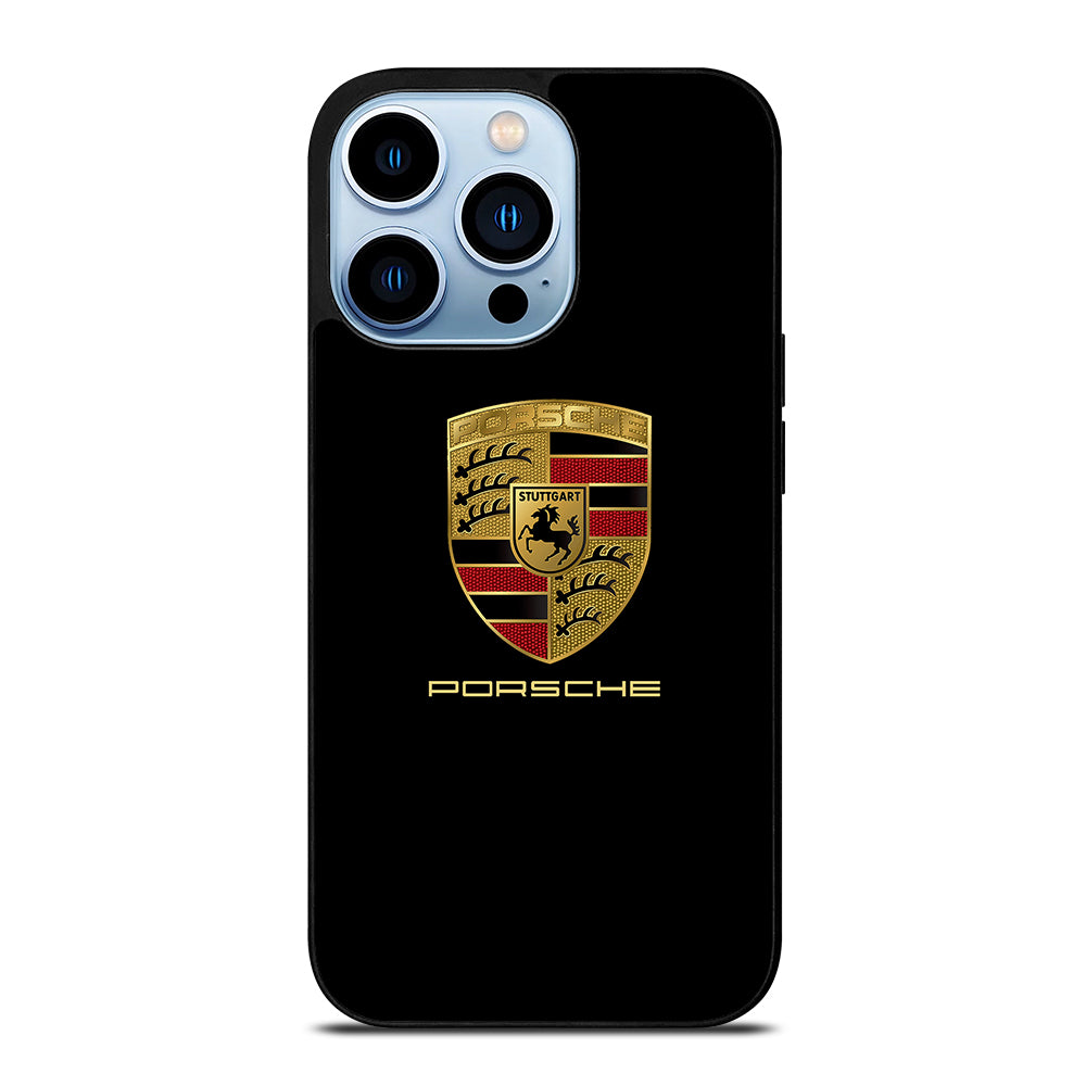 Porsche In Black Logo iPhone 13 Pro Max Case