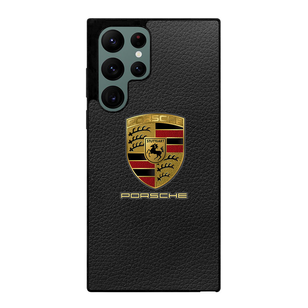 Porsche Leather Logo Samsung Galaxy S22 Ultra 5G Case