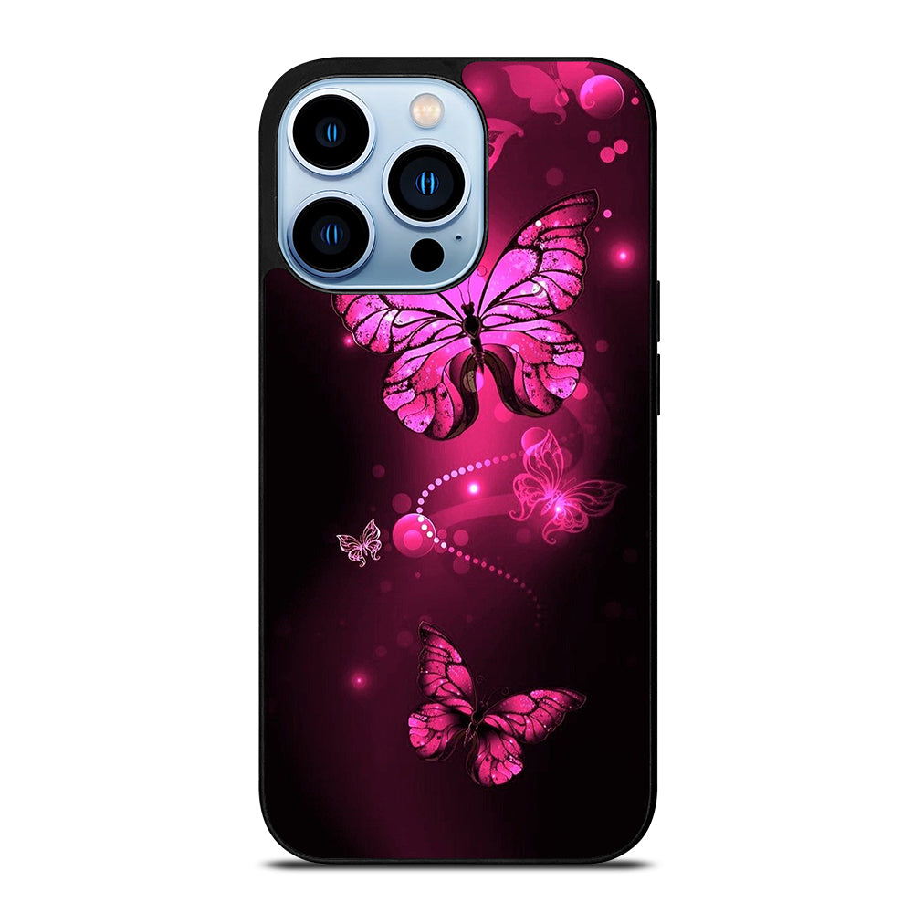 Purple Butterfly Pink iPhone 13 Pro Max Case