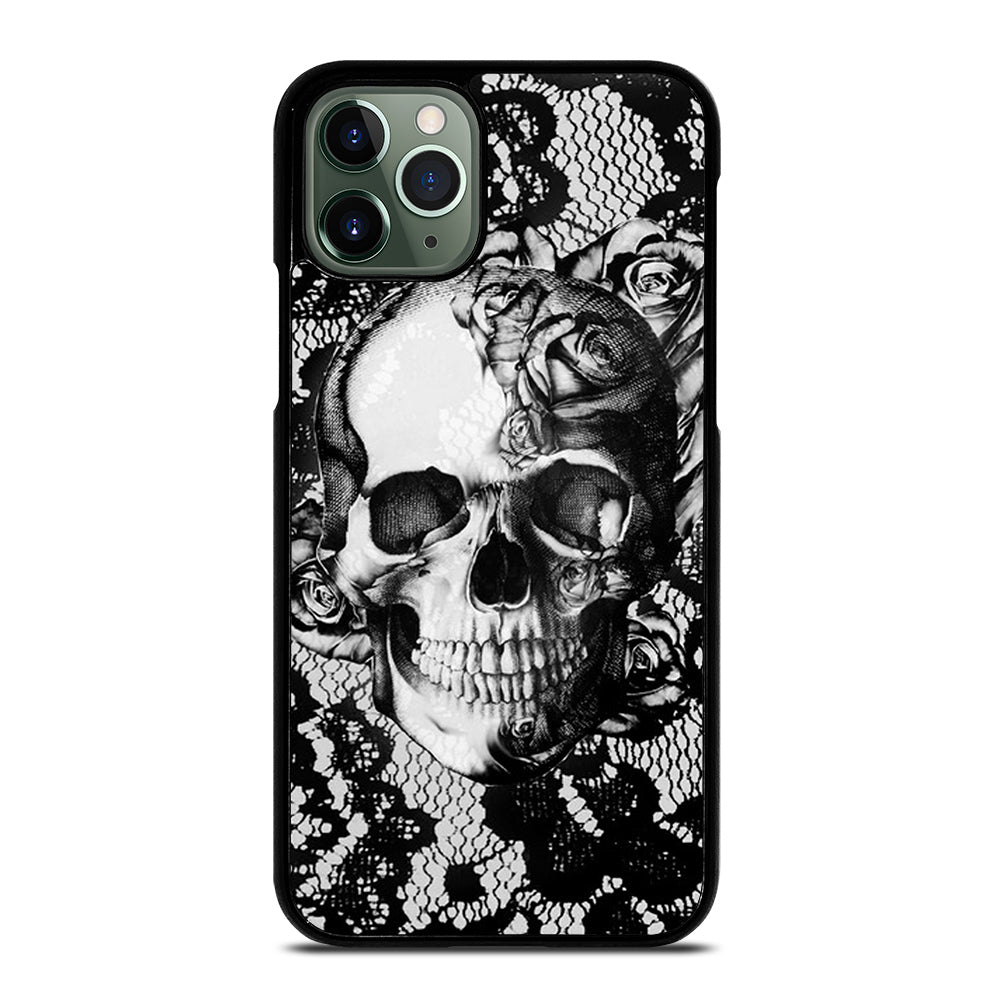 Skull On Black Lace iPhone 11 Pro Max Case