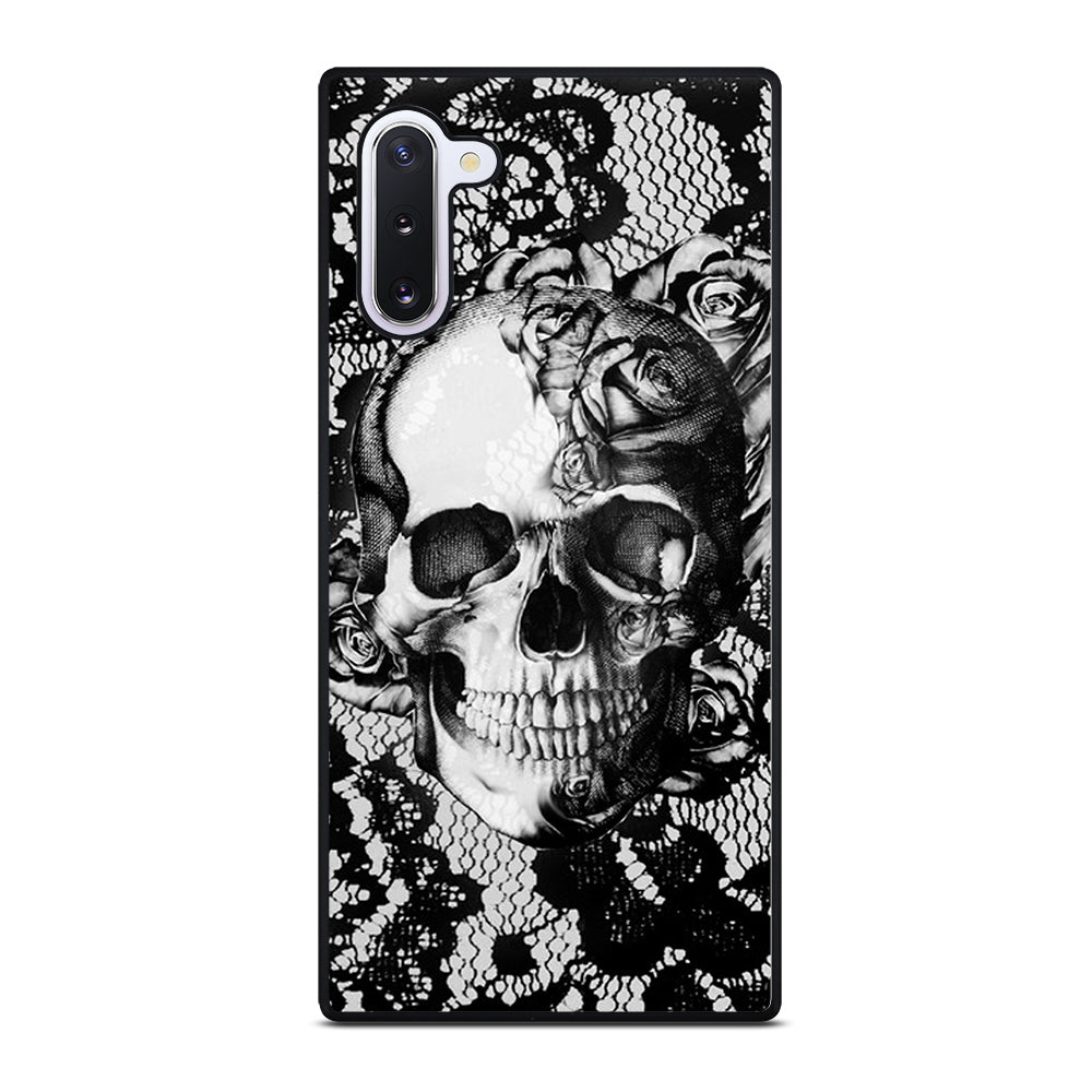 Skull On Black Lace Samsung Galaxy Note 10 Case