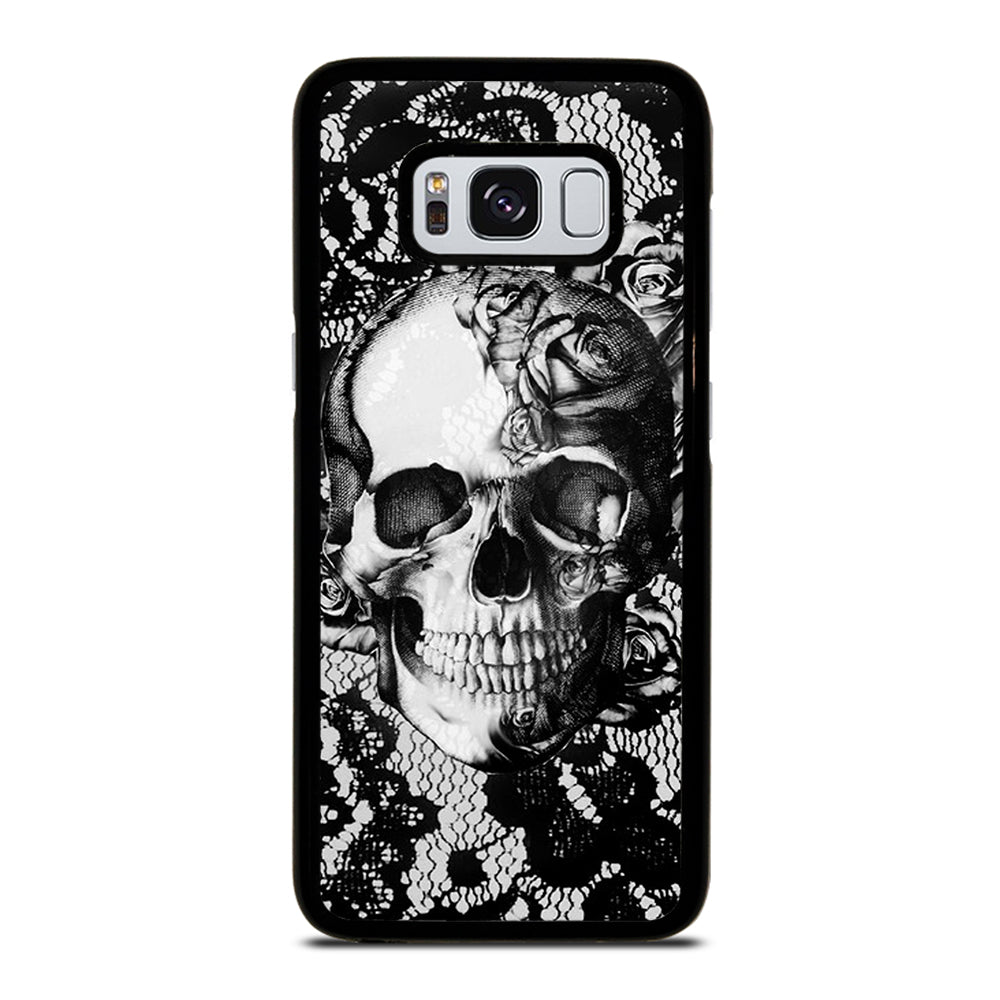 Skull On Black Lace Samsung Galaxy S8 Case