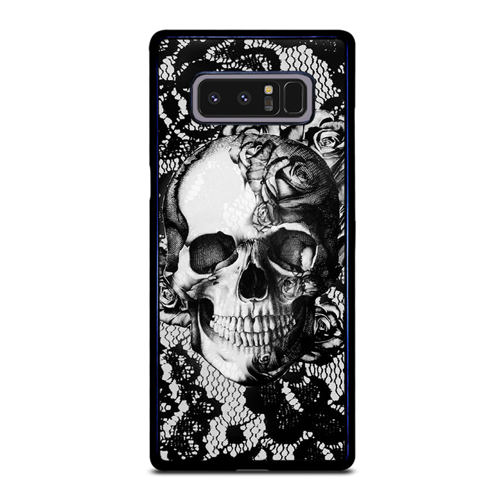 Skull On Black Lace Samsung Galaxy Note 8 Case