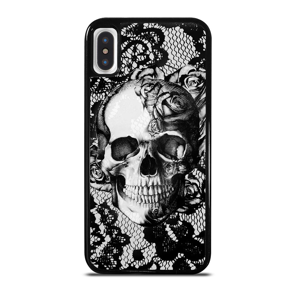 Skull On Black Lace iPhone X / XS Case