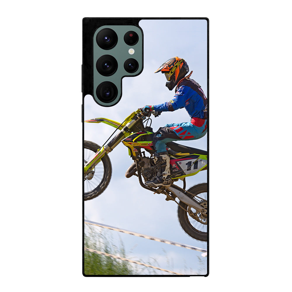 Stunt In Motocross Dirt Bike Samsung Galaxy S22 Ultra 5G Case