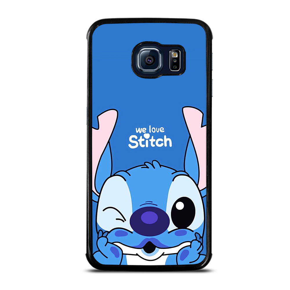 The Cute Stitch Cartoon Galaxy Samsung Galaxy S6 Edge Case