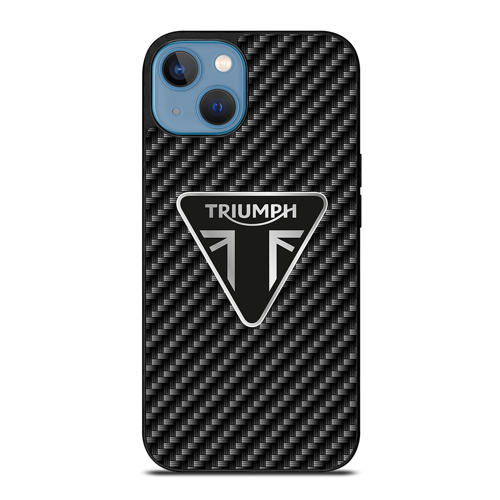 Triumph Motorcycle Carbon Logo iPhone 13 Case