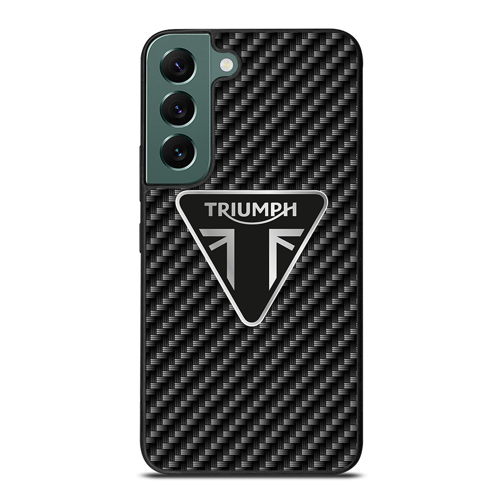 Triumph Motorcycle Carbon Logo Samsung Galaxy S22 5G Case