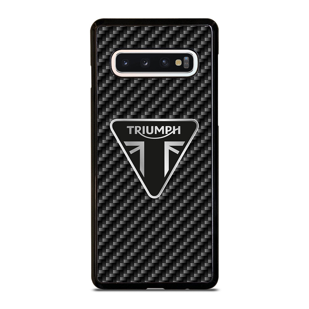 Triumph Motorcycle Carbon Logo Samsung Galaxy S10 Case