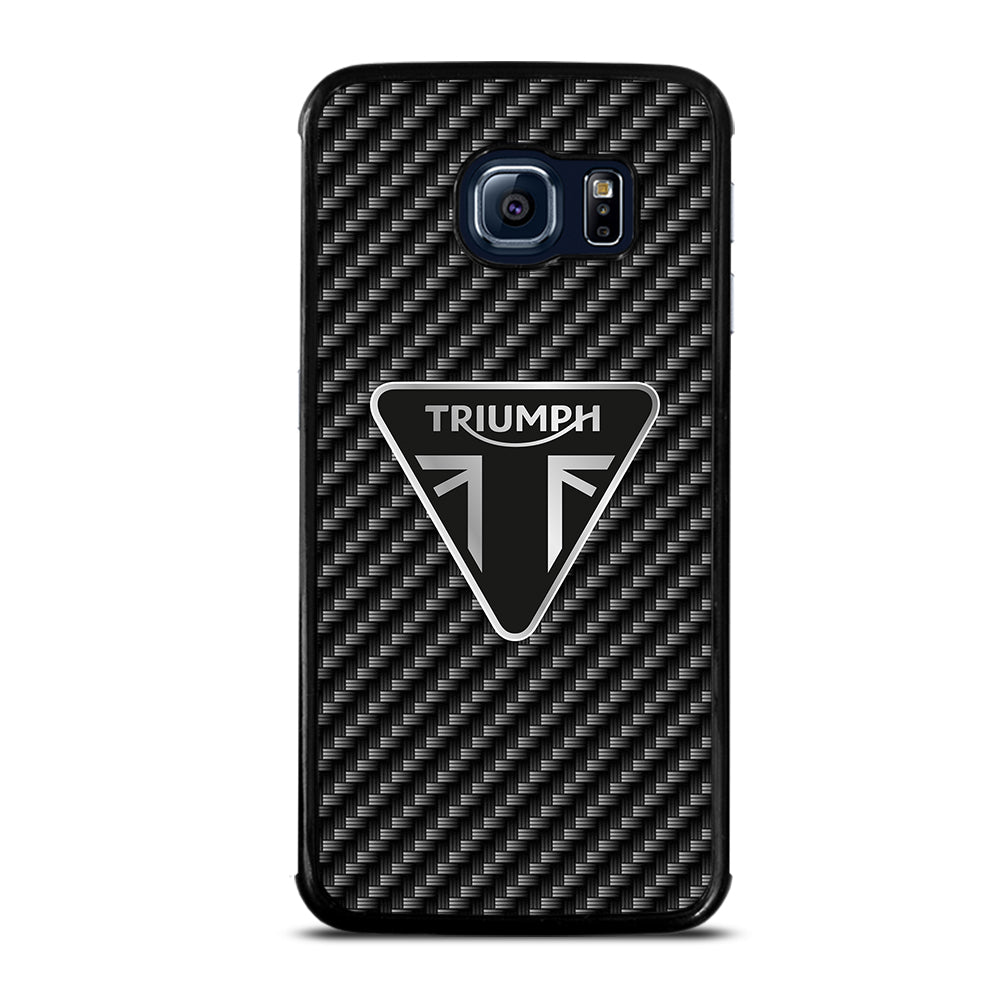 Triumph Motorcycle Carbon Logo Samsung Galaxy S6 Edge Case