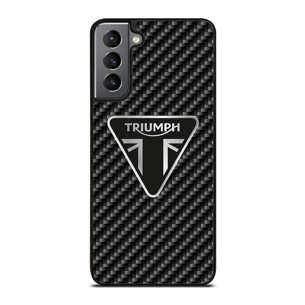 Triumph Motorcycle Carbon Logo Samsung Galaxy S21 Plus 5G Case