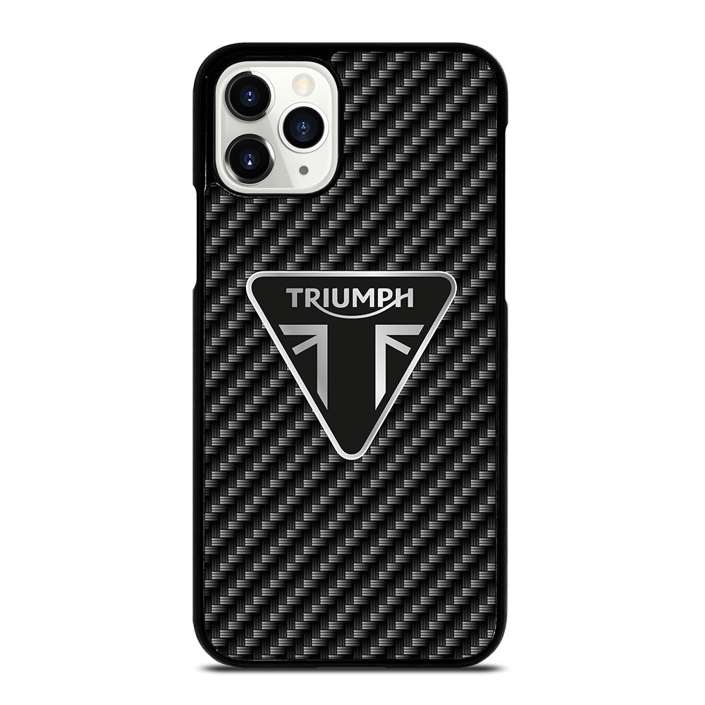 Triumph Motorcycle Carbon Logo iPhone 11 Pro Case