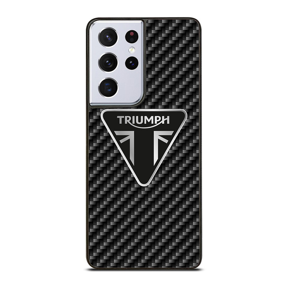 Triumph Motorcycle Carbon Logo Samsung Galaxy S21 Ultra 5G Case