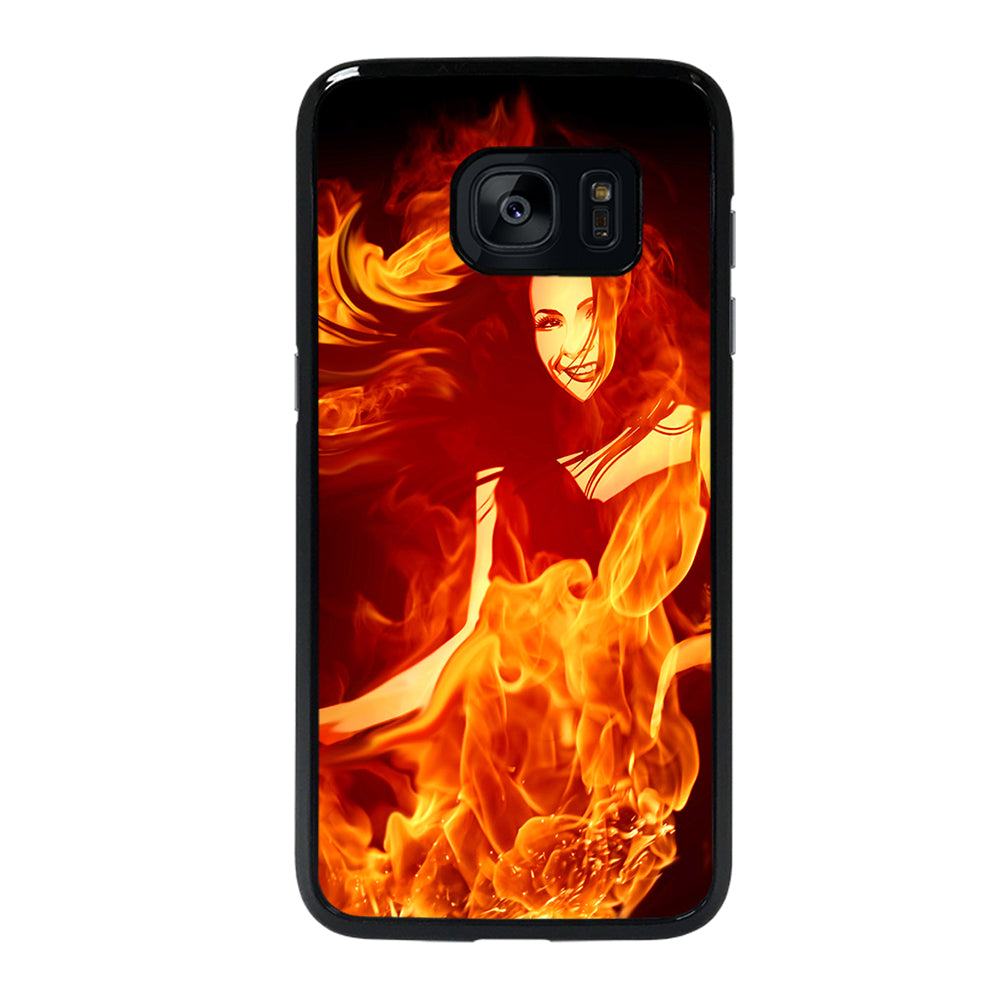 Woman In Fire Samsung Galaxy S7 Edge Case