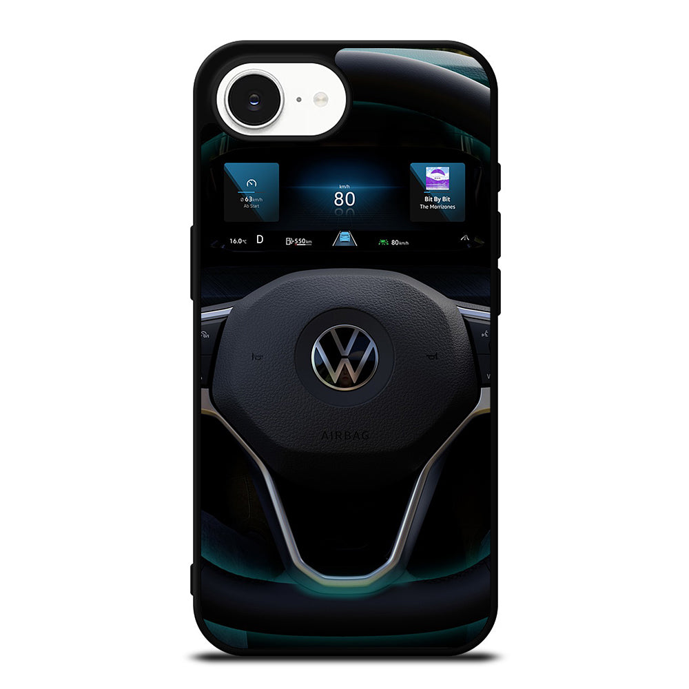 2020 VW Volkswagen Golf iPhone 16e case black TPU silicone rubber protective cover by Casedear