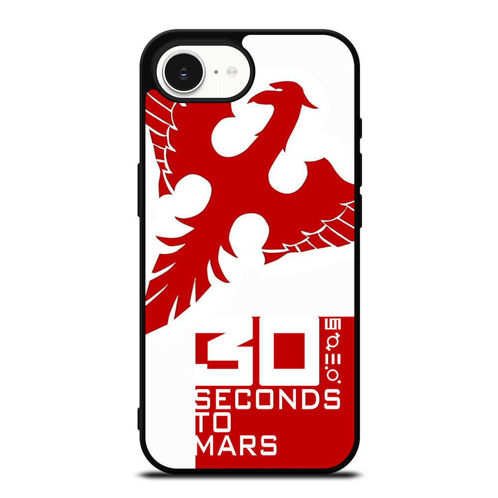 30 Seconds To Mars iPhone 16e case black TPU silicone rubber protective cover by Casedear