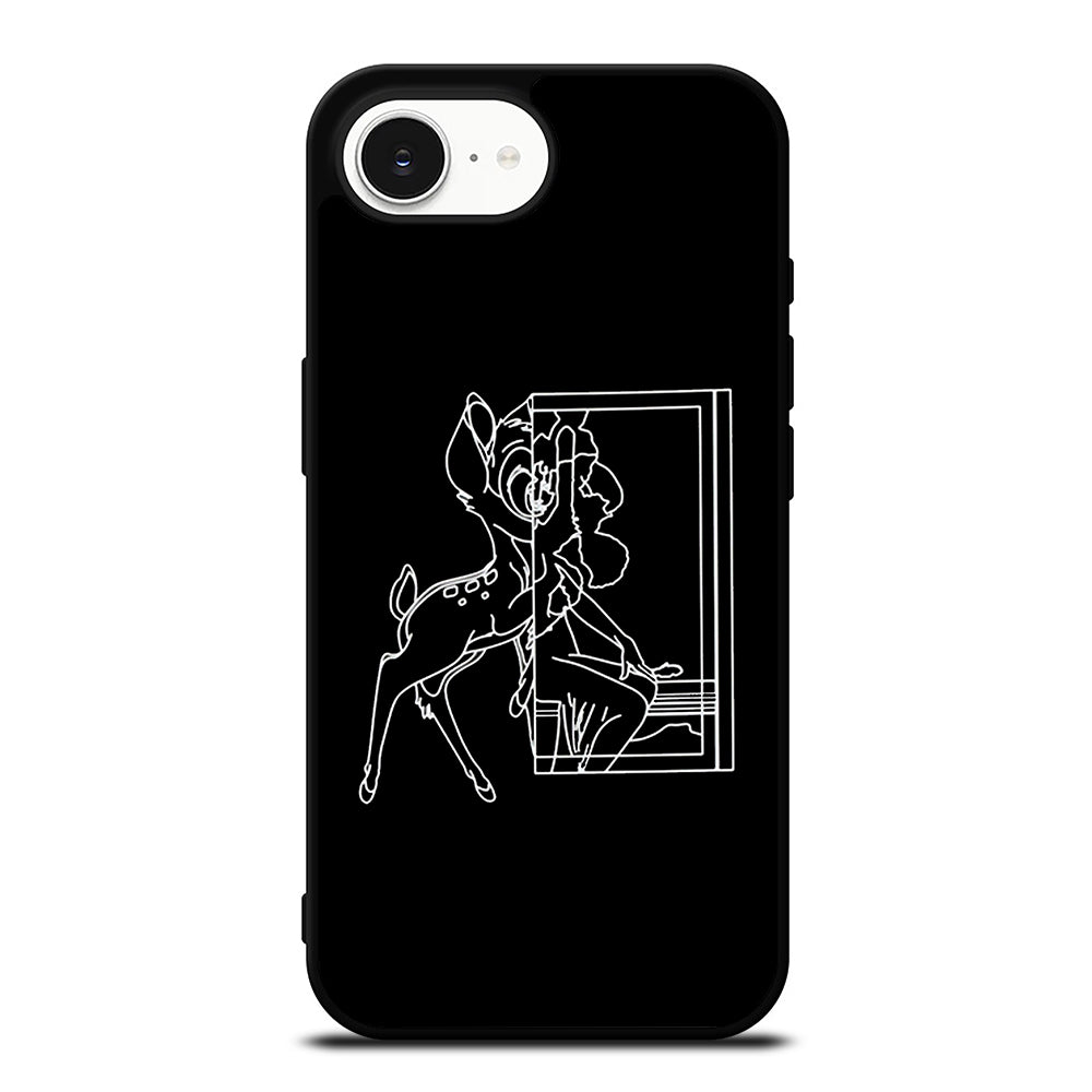 ABSTRACT GIVENCHY BAMBI iPhone 16e case black TPU silicone rubber protective cover by Casedear