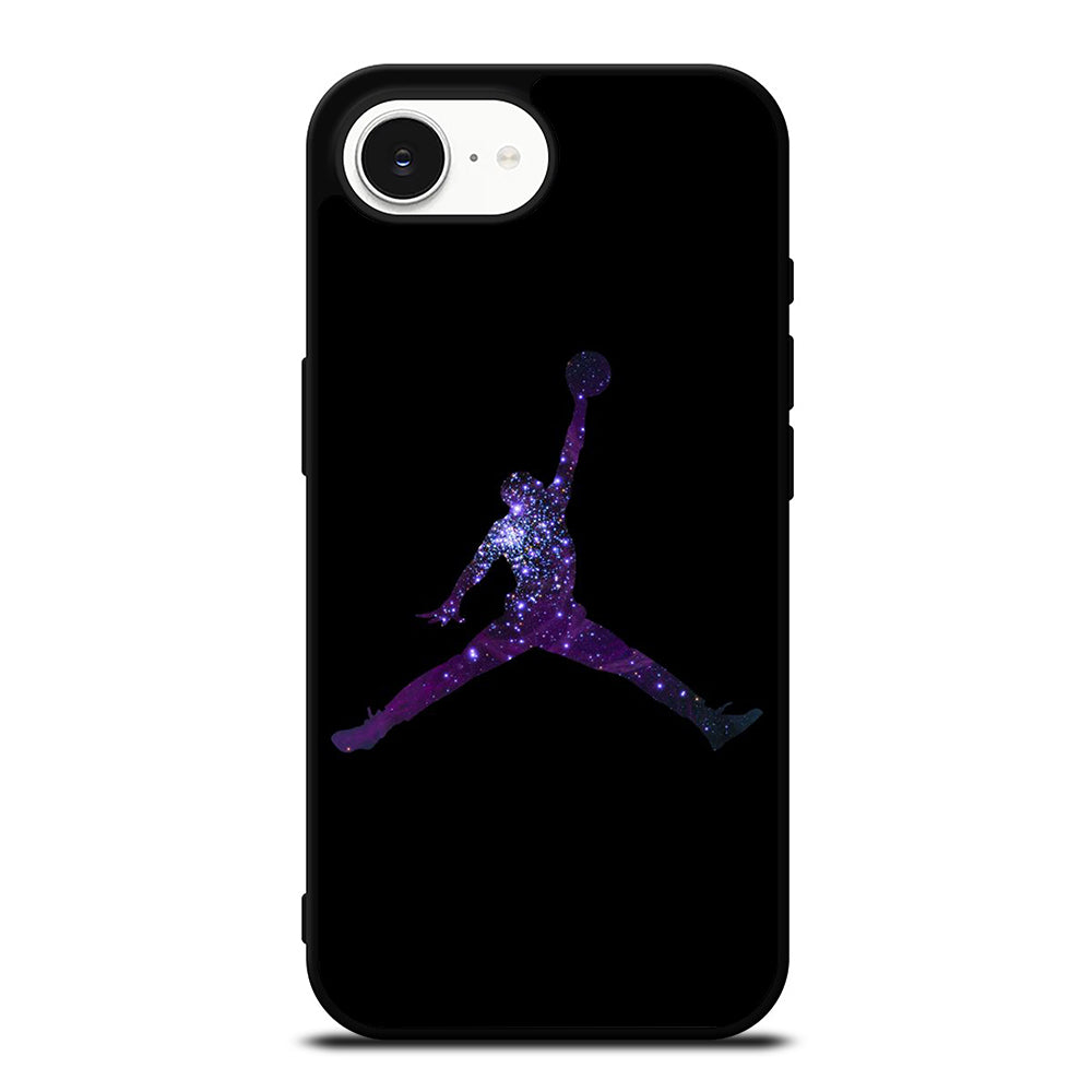 AIR JORDAN DIAMOND iPhone 16e case black TPU silicone rubber protective cover by Casedear
