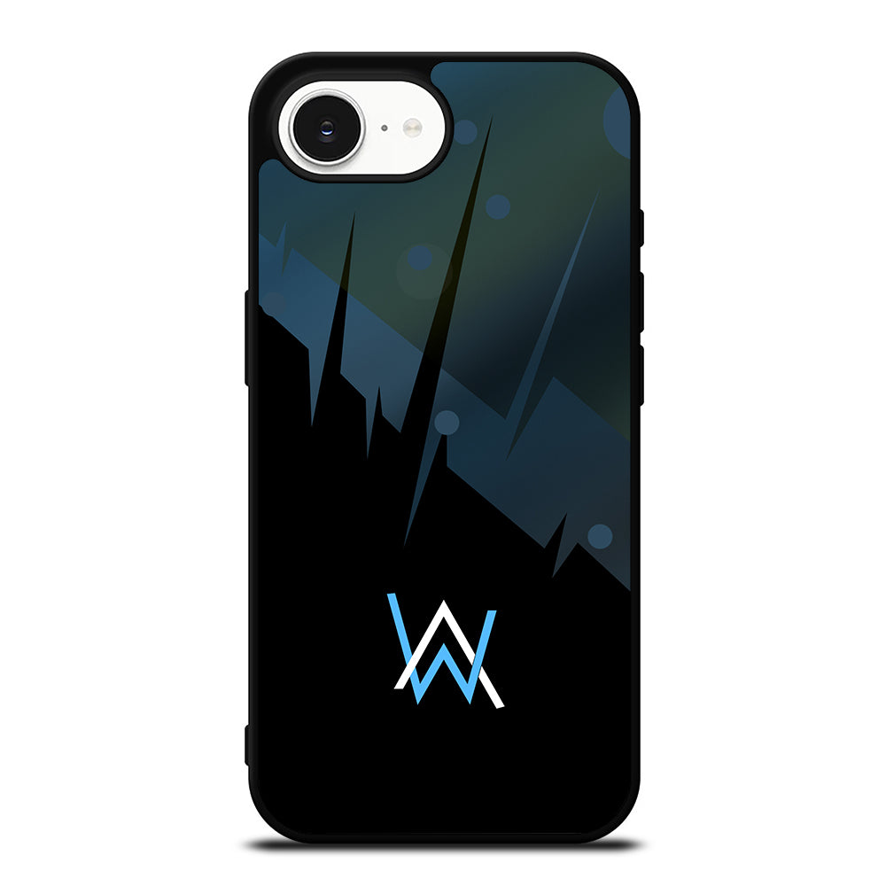 ALAN WALKER LOGO iPhone 16e case black TPU silicone rubber protective cover by Casedear
