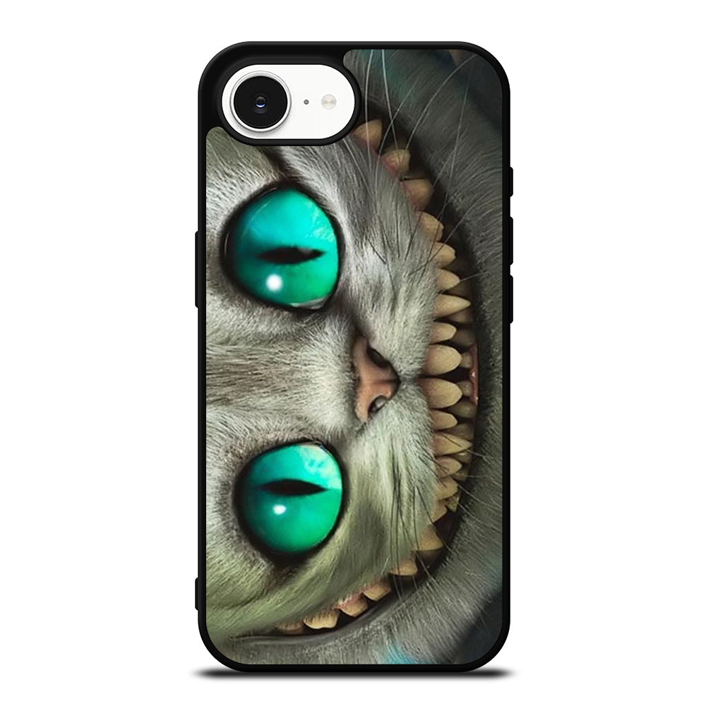 ALICE IN WONDERLAND iPhone 16e case black TPU silicone rubber protective cover by Casedear