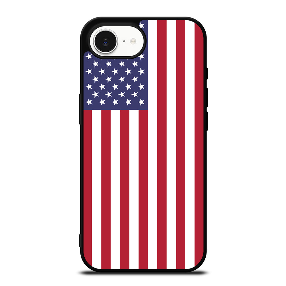 AMERICAN FLAG THE GREAT iPhone 16e case black TPU silicone rubber protective cover by Casedear