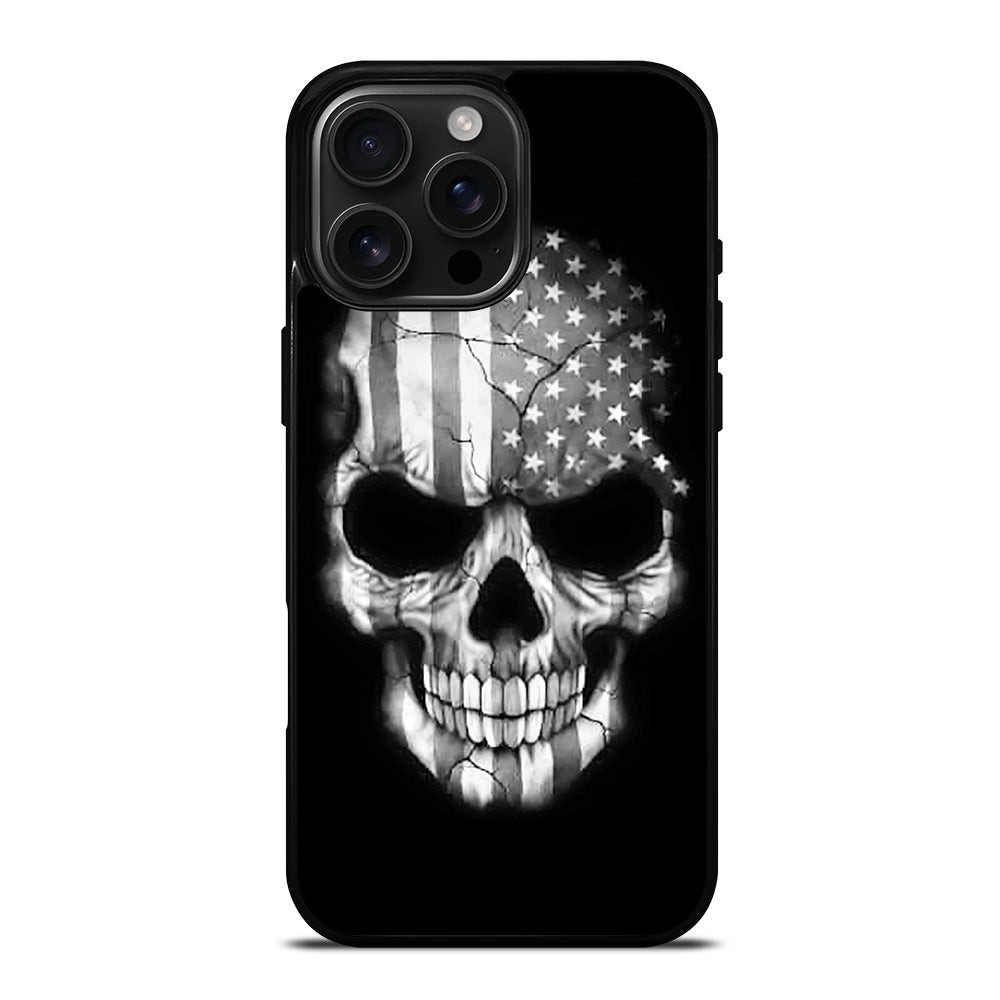 AMERICAN FLAG PUNISHER SKUL iPhone 16 Pro Max Case