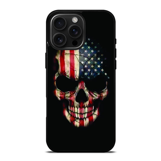 AMERICAN FLAG SKUL iPhone 16 Pro Max Case