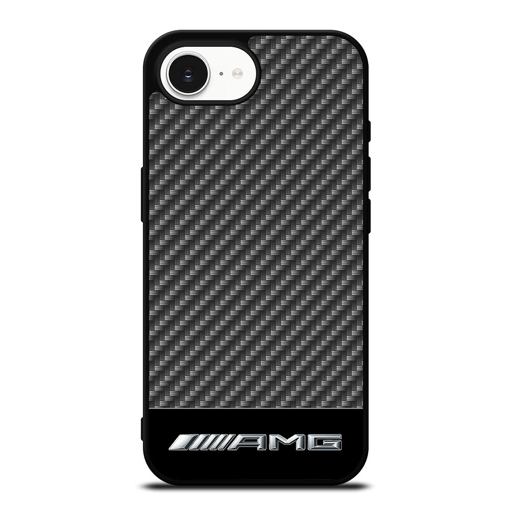 AMG Engine Carbon iPhone 16e case black TPU silicone rubber protective cover by Casedear
