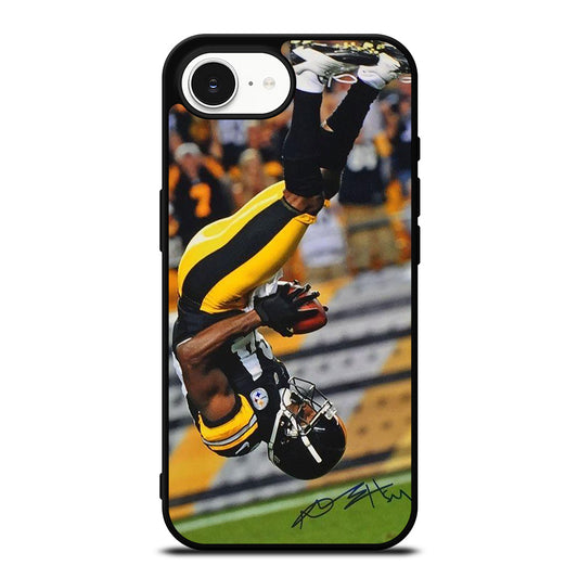 ANTONIO BROWN FLIP ACTION iPhone 16e case black TPU silicone rubber protective cover by Casedear