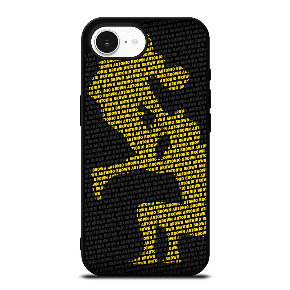 ANTONIO BROWN WALLPAPER iPhone 16e case black TPU silicone rubber protective cover by Casedear