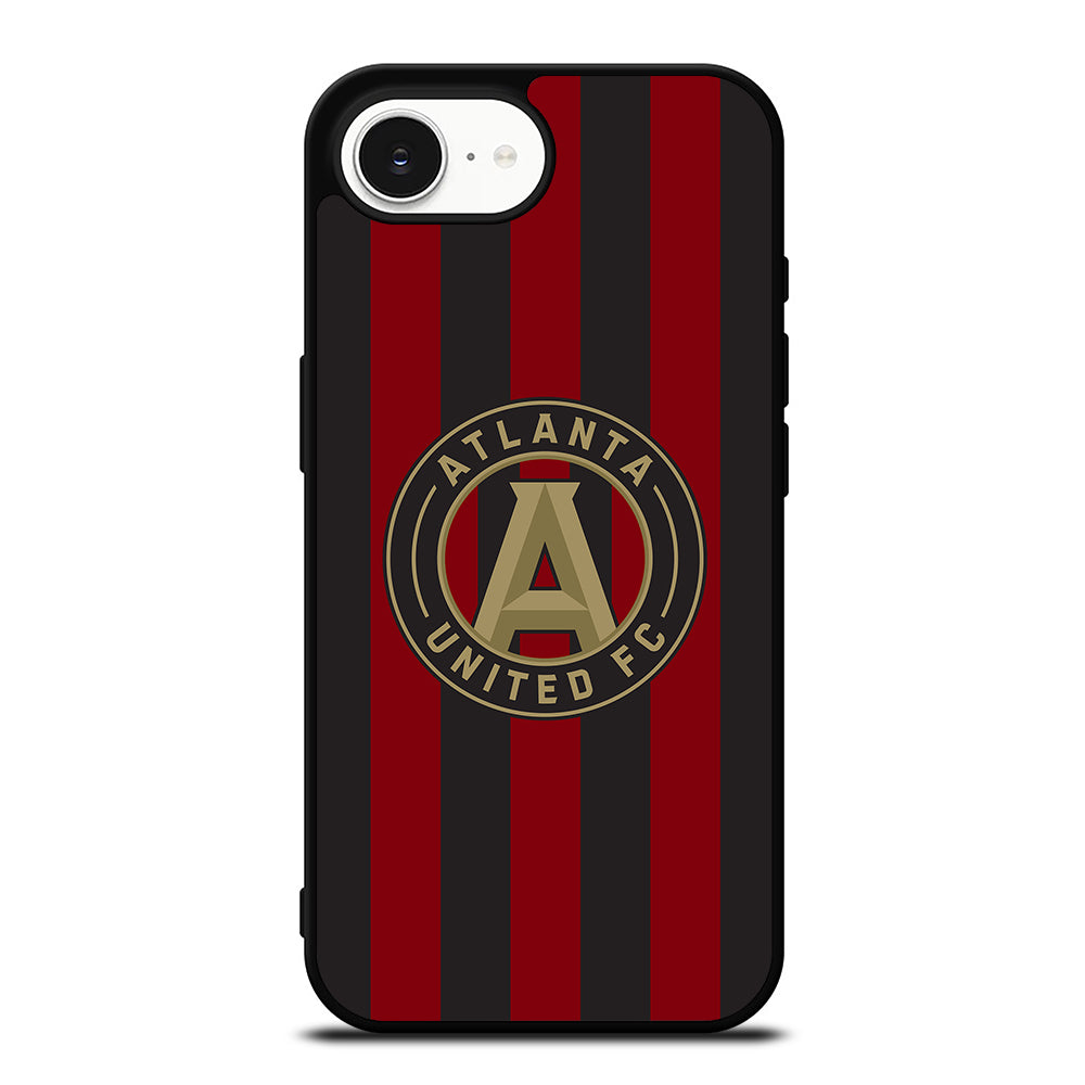 ATLANTA UNITED LOGO iPhone 16e case black TPU silicone rubber protective cover by Casedear