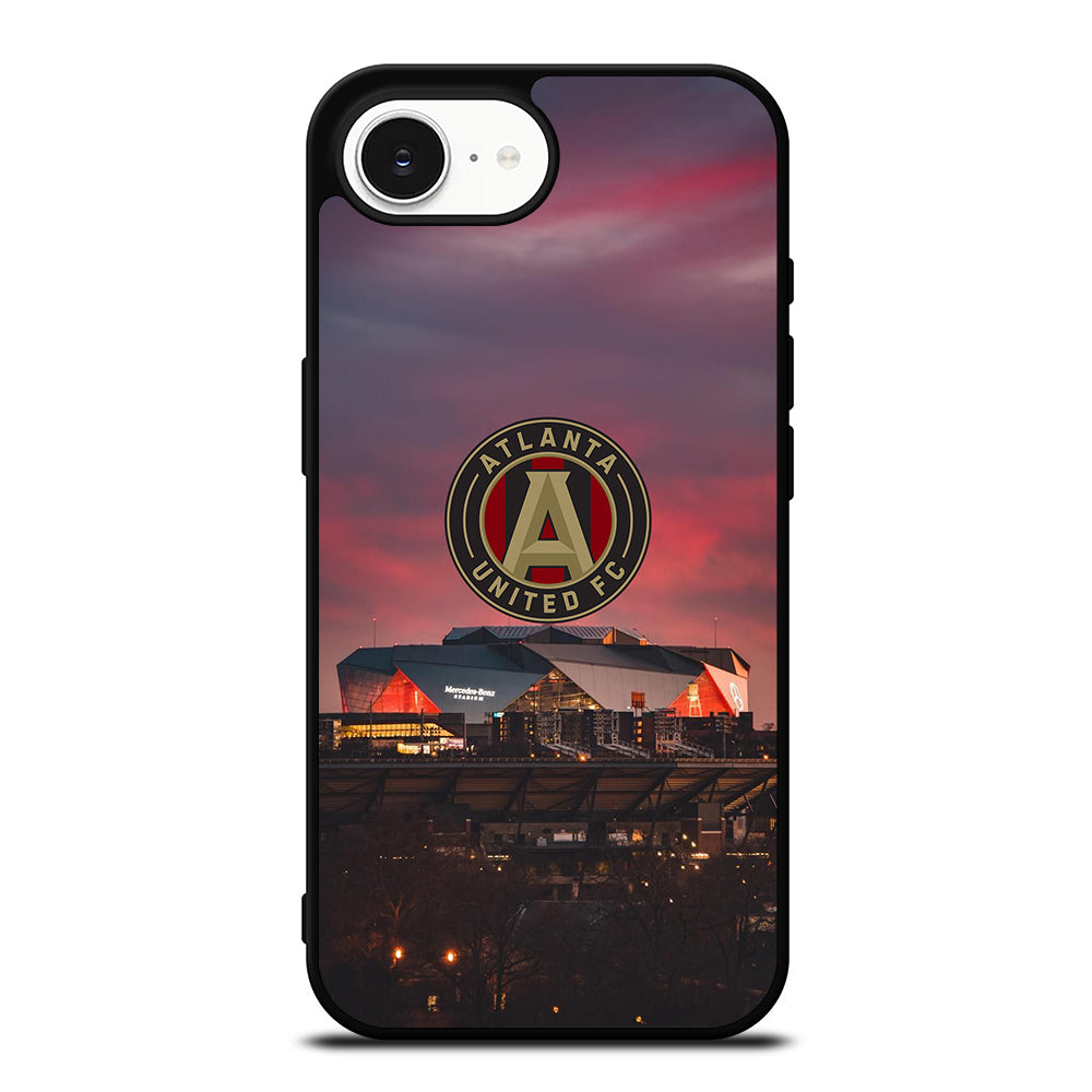 ATLANTA UNITED STADIUM iPhone 16e case black TPU silicone rubber protective cover by Casedear