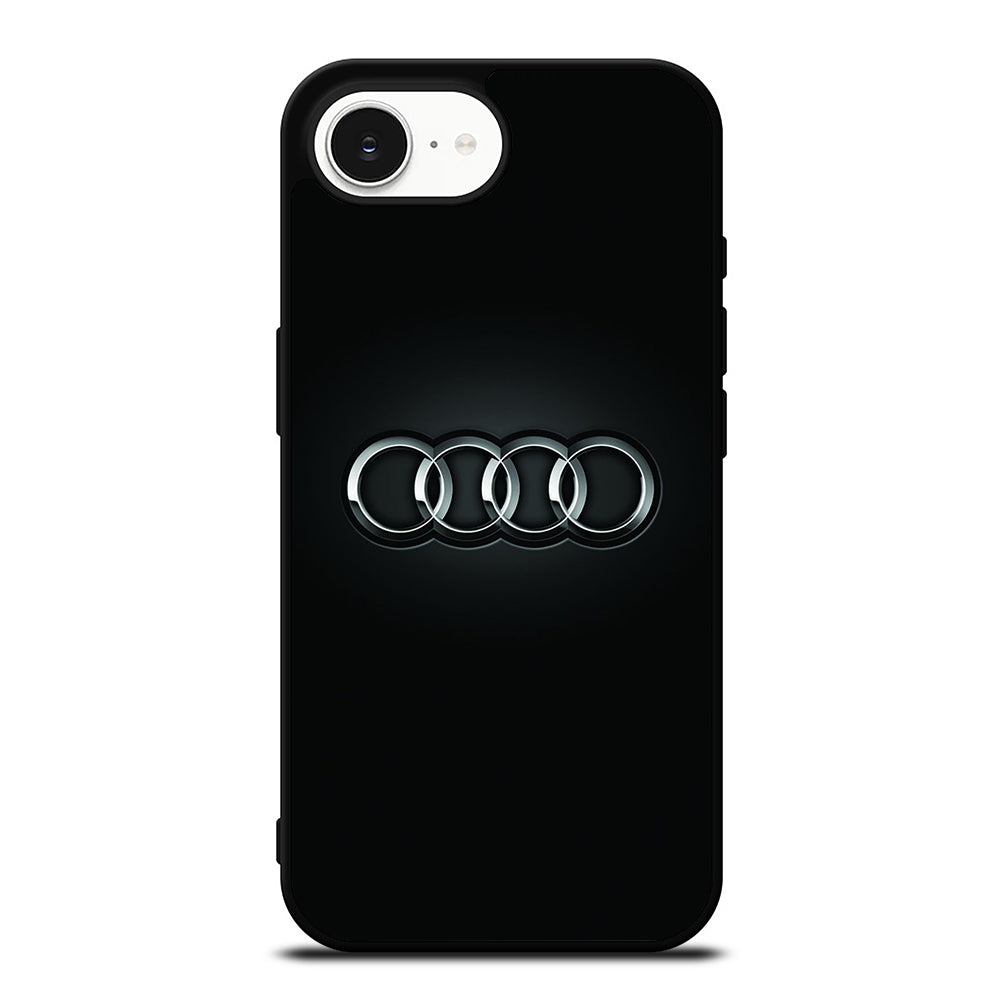 AUDI EMBLEM iPhone 16e case black TPU silicone rubber protective cover by Casedear