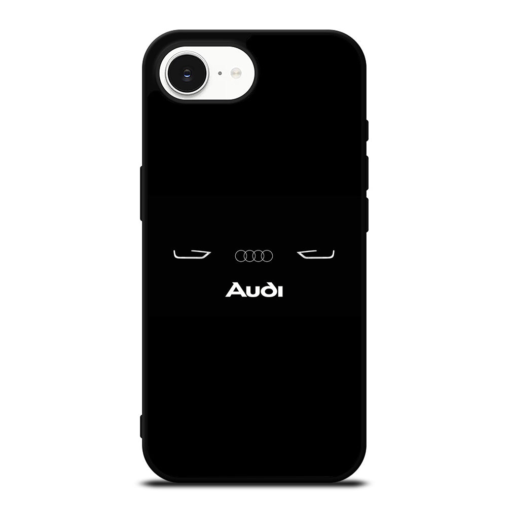 AUDI LOGO CAR SIGN iPhone 16e case black TPU silicone rubber protective cover by Casedear
