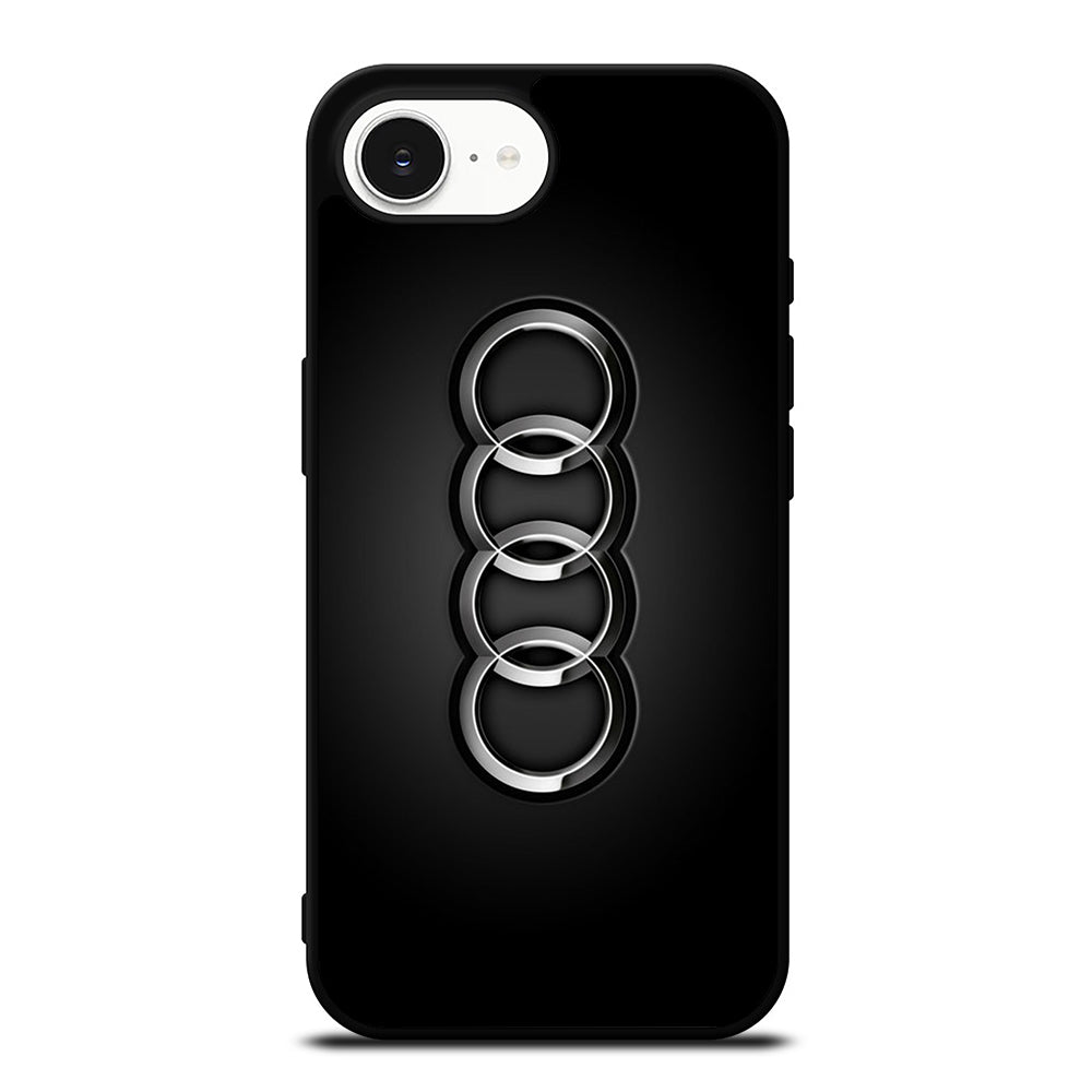 AUDI LOGO LANDSCAPE iPhone 16e case black TPU silicone rubber protective cover by Casedear