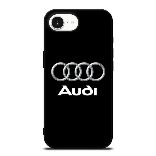 AUDI LOGO iPhone 16e case black TPU silicone rubber protective cover by Casedear