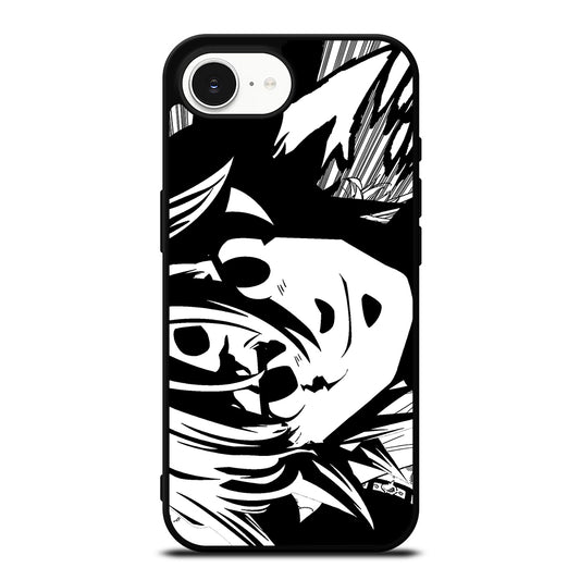 Abstract Seven Deadly Sins Meliodas iPhone 16e case black TPU silicone rubber protective cover by Casedear