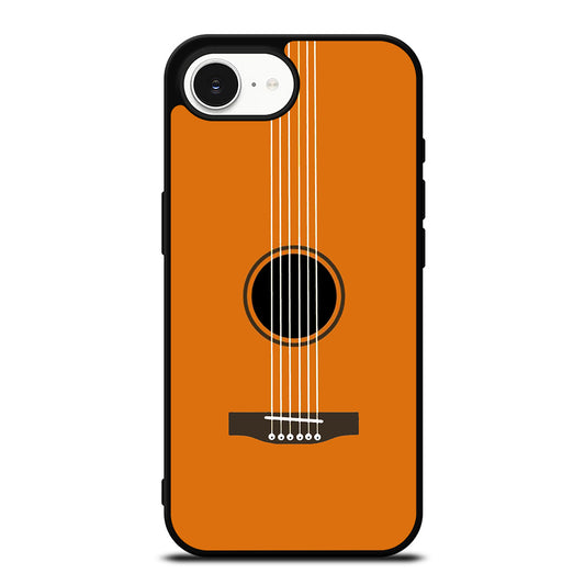 Acoustic Guitar String iPhone 16e case black TPU silicone rubber protective cover by Casedear