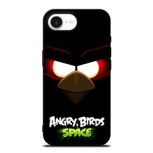 Angry Birds Space iPhone 16e case black TPU silicone rubber protective cover by Casedear