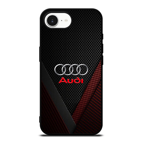 Audi Best Logo iPhone 16e case black TPU silicone rubber protective cover by Casedear