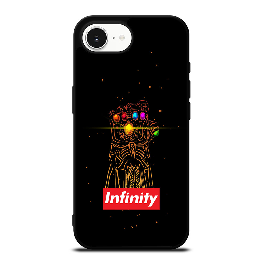 Avengers Thanos Great Infinity Gauntlet iPhone 16e case black TPU silicone rubber protective cover by Casedear
