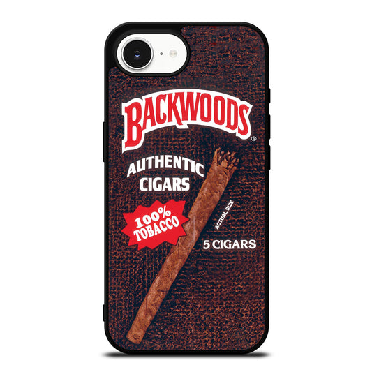 BACKWOODS 5 CIGARS iPhone 16e case black TPU silicone rubber protective cover by Casedear